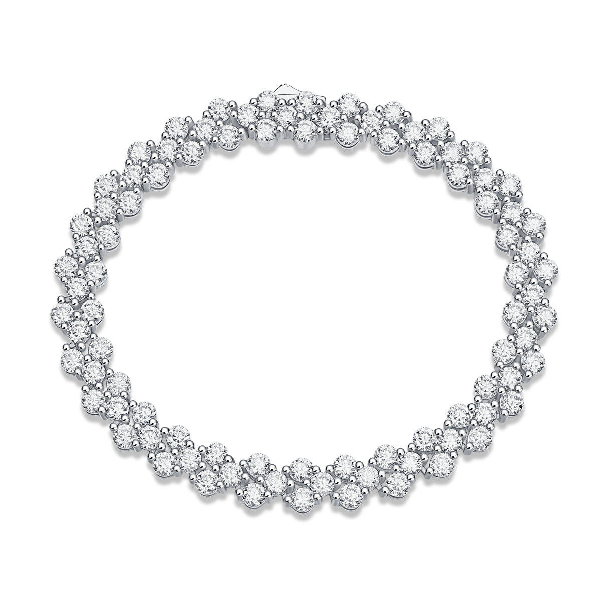 S925 Silver Moissanite Bracelet Luxury Fashion Sparkling Tennis Chain
