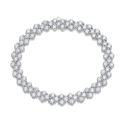 S925 Silver Moissanite Bracelet Luxury Fashion Sparkling Tennis Chain