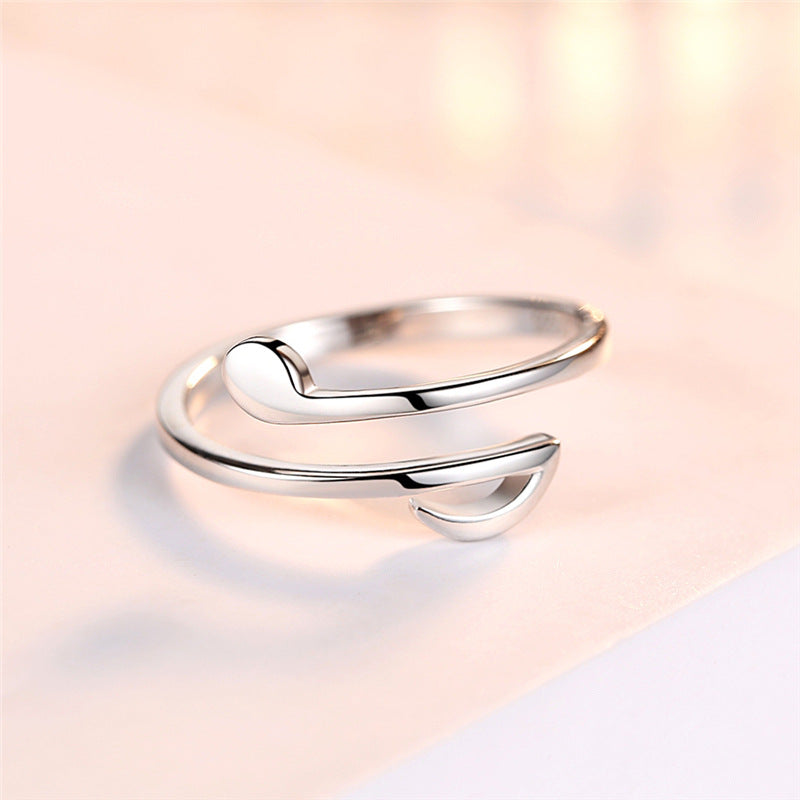 Adjustable Copper Music Note Rings for Women - 5