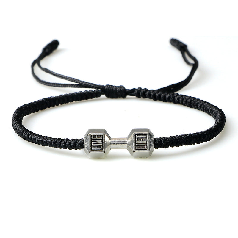 Originality Woven Alloy Dumbbell Bracelet for Everyday Wear - 10
