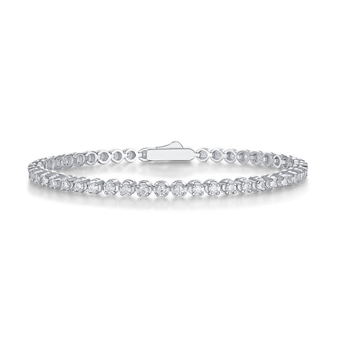 Luxury S925 Silver Moissanite Tennis Bracelet Elegant Sparkling Design