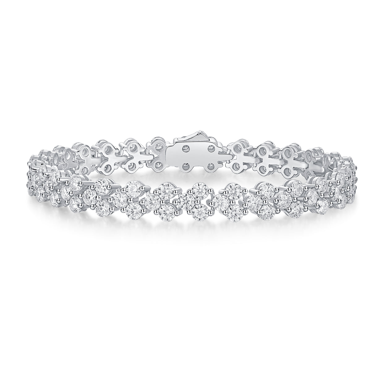 S925 Silver Moissanite Bracelet Luxury Fashion Sparkling Tennis Chain