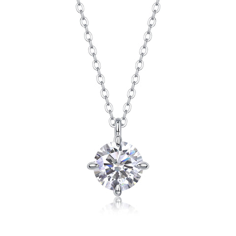 2-Carat Moissanite Pendant Necklace in S925 Silver