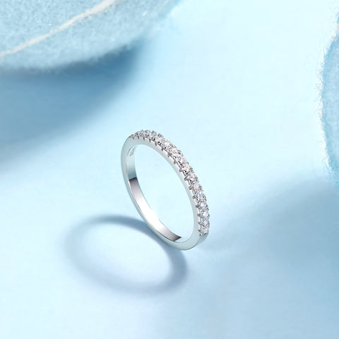 S925 Silver Moissanite Ring Luxury Parallel World Design