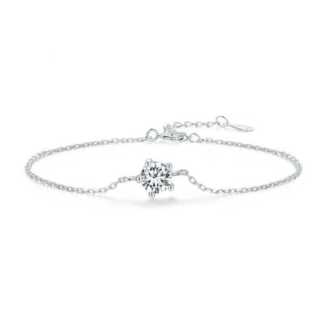 Sterling Silver Moissanite Bracelet for Women