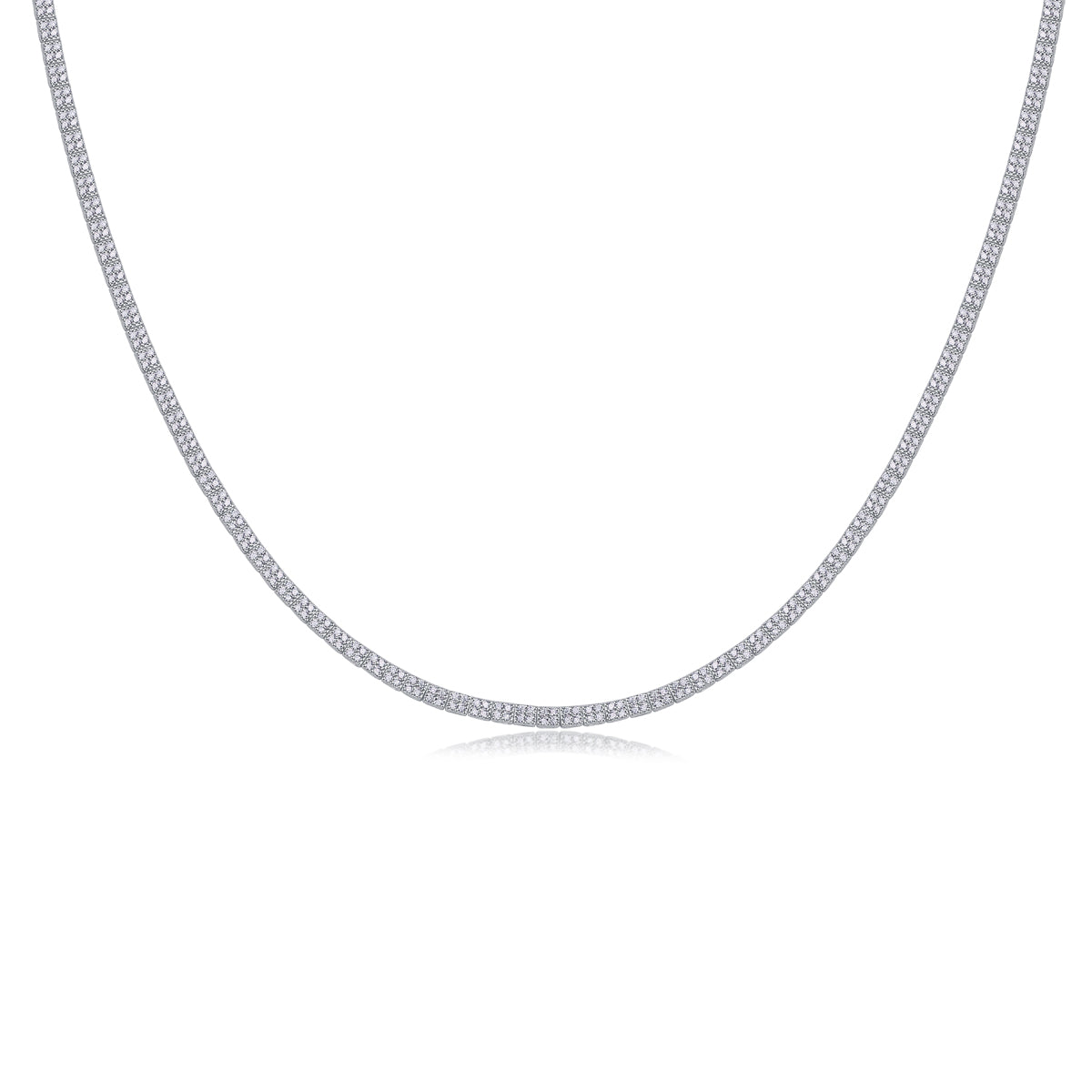 S925 Silver Moissanite Necklace Luxury Fashion Jewelry 55cm