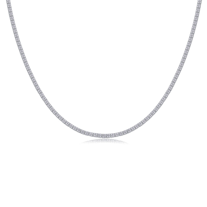S925 Silver Moissanite Necklace 55cm Elegant Sparkling Fine Jewelry - 2