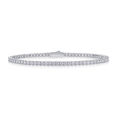 Luxury Moissanite Tennis Bracelet in S925 Silver 19cm