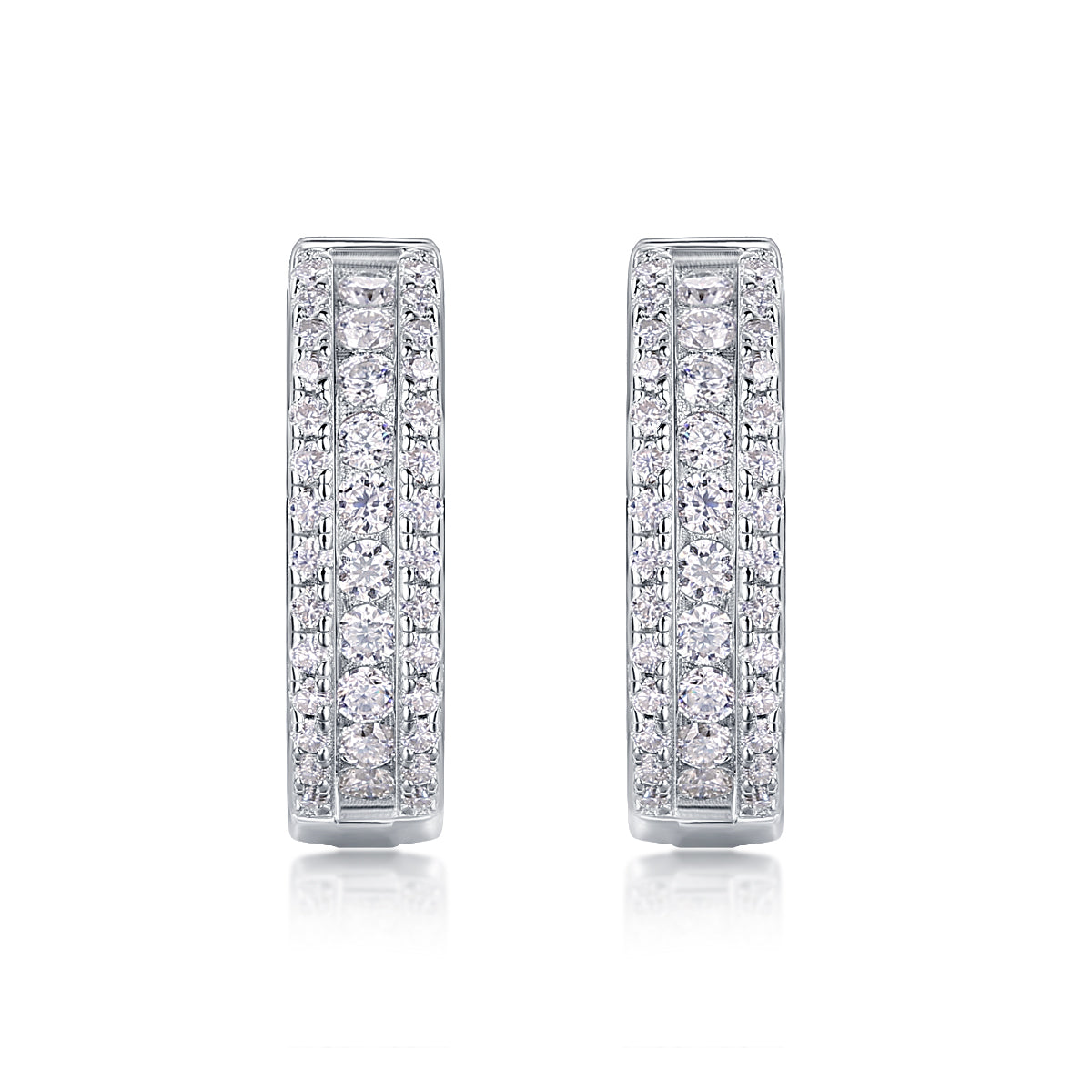 Luxury Moissanite Stud Earrings in S925 Silver Elegant Night Style