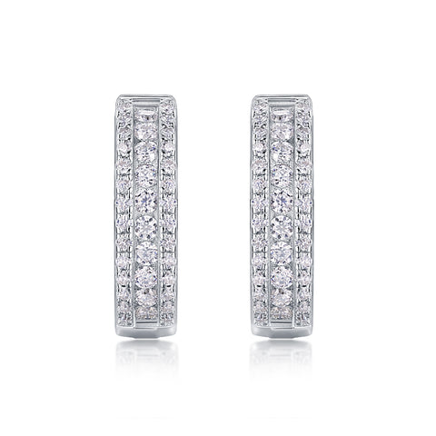 Luxury Moissanite Stud Earrings in S925 Silver Elegant Night Style