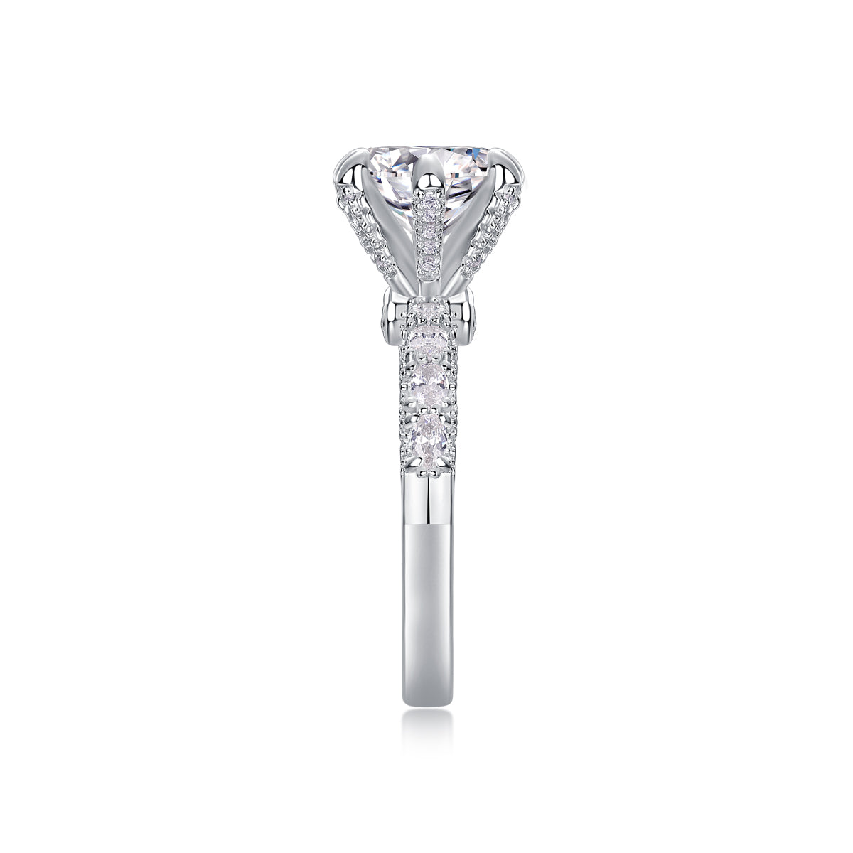 1Lady Luck Moissanite Silver Ring Luxury Fashion Jewelry