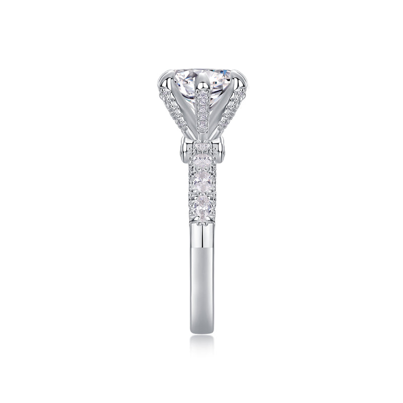 1Lady Luck Moissanite S925 Silver Ring Modern Elegant Fashion Jewelry - 1