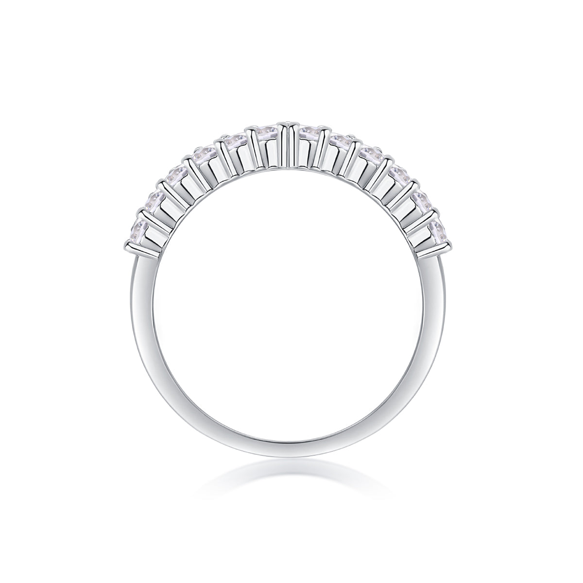 Luxury Moissanite Silver Crown Ring Elegant S925 Fine Jewelry