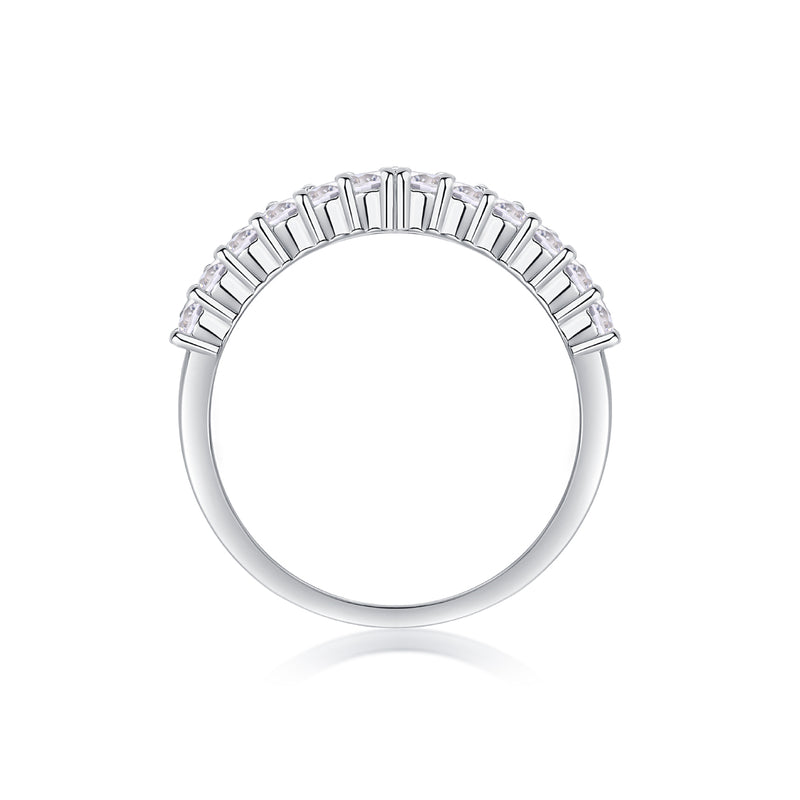 Luxury Moissanite Silver Crown Ring Elegant S925 Fine Jewelry - 1