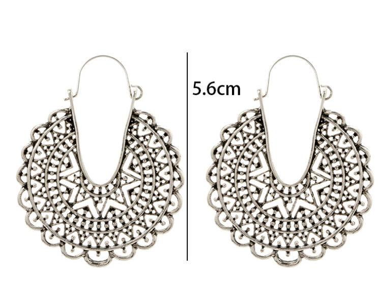 Bohemian Ethnic Alloy Earrings for Bold Fashion