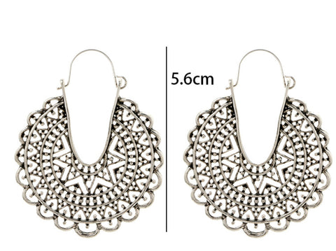 Bohemian Ethnic Alloy Earrings for Bold Fashion