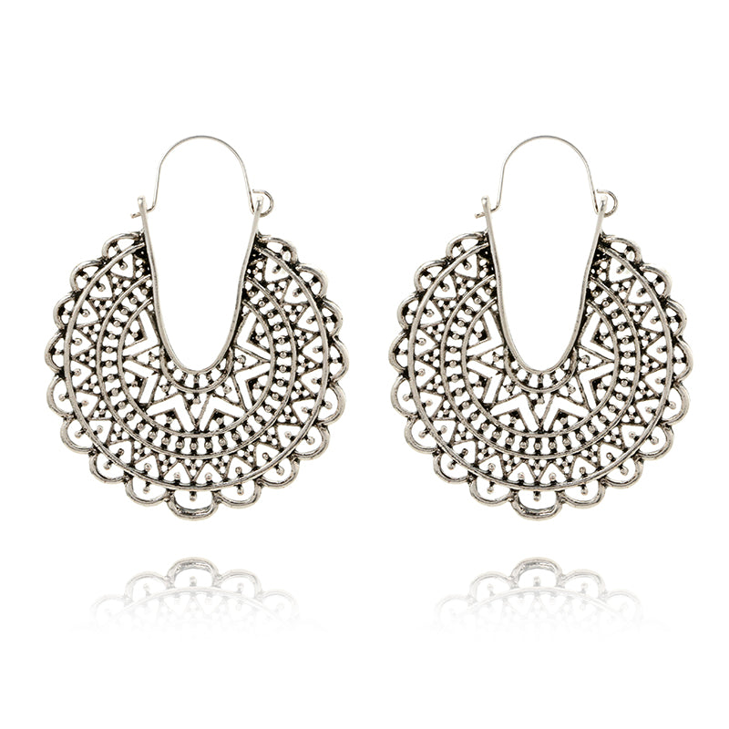 Bohemian Ethnic Alloy Earrings for Bold Fashion