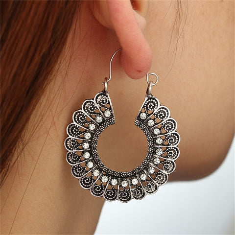 Bohemian Ethnic Alloy Earrings for Bold Fashion