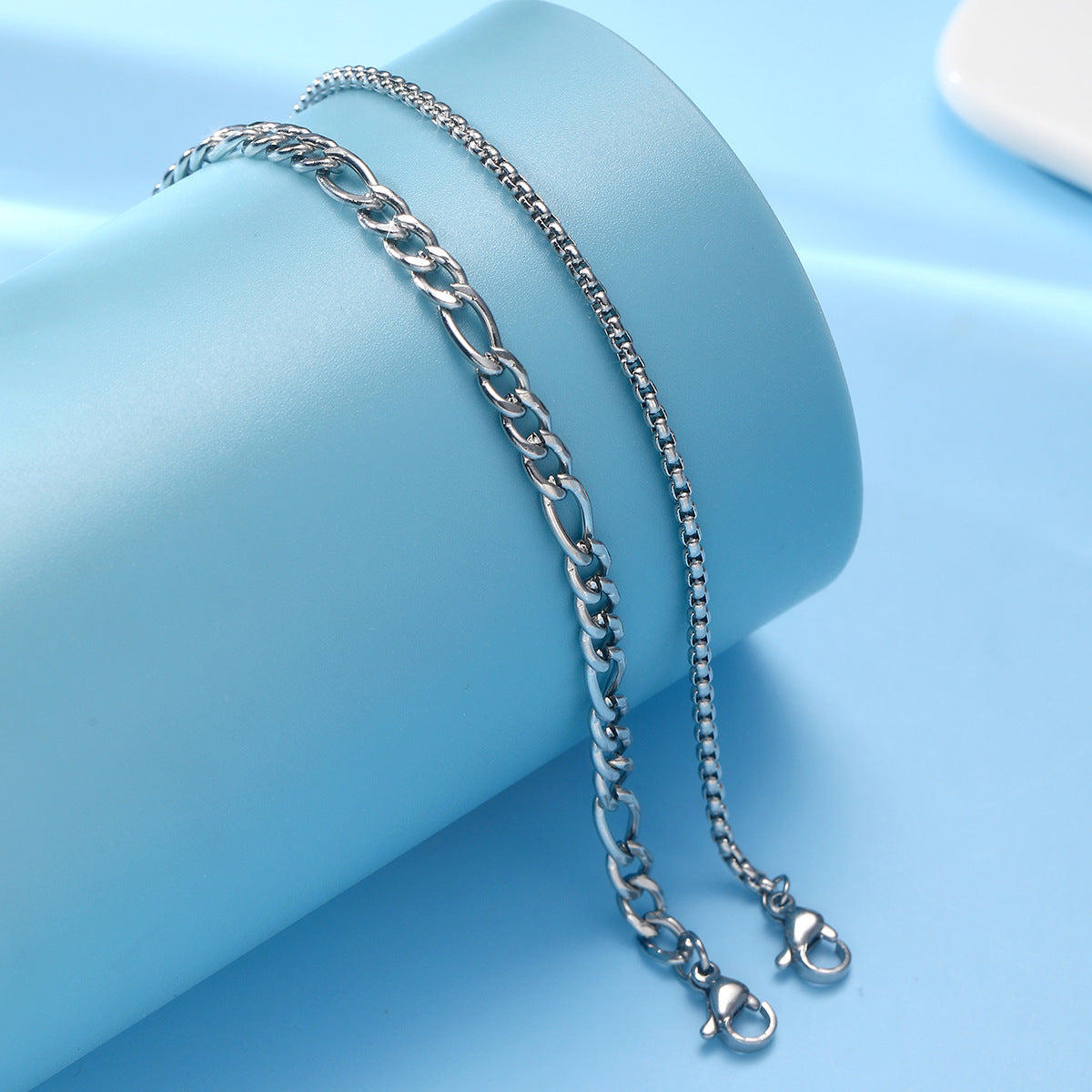 Unisex Flat Cuban Link Chain Bracelet in Alloy