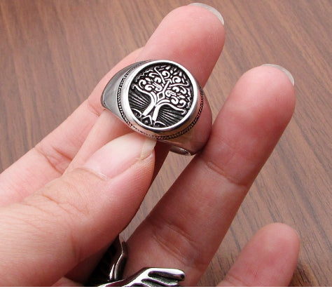 Handcrafted Stainless Steel Celtic Tree of Life Ring - 2