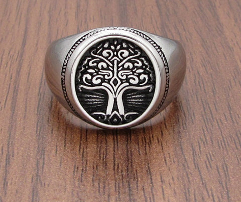 Handcrafted Stainless Steel Celtic Tree of Life Ring