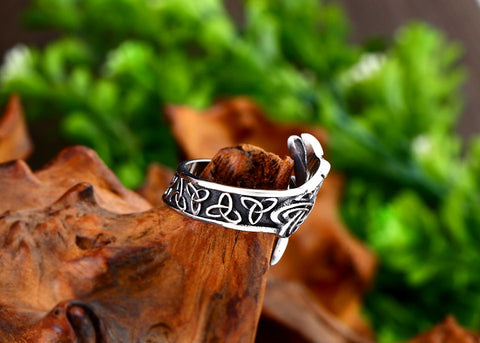 Asgard Handcrafted Stainless Steel Adjustable Bear Paw Ring