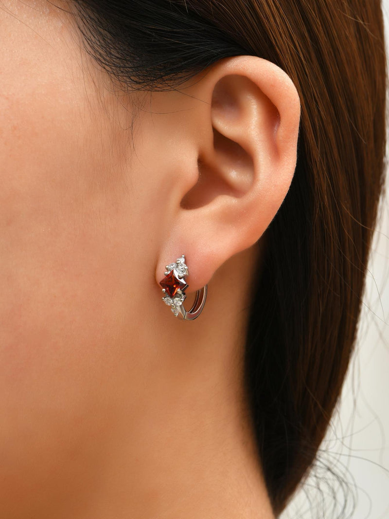 Personalized Square Geometric Copper Earrings for Women - 3