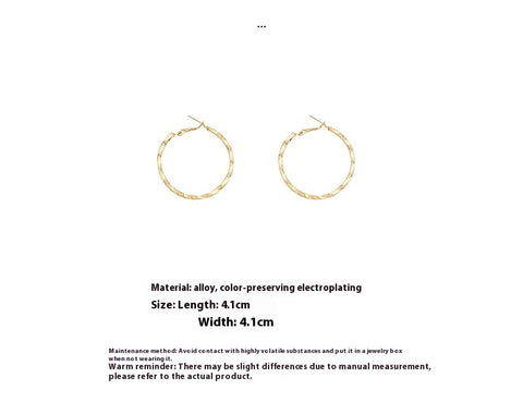 Geometric Irregular Metal Hoop Earrings in Gold and Silver