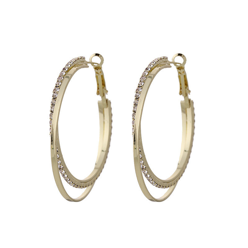 Minimalist Geometric Alloy Hoop Earrings for Women - 5
