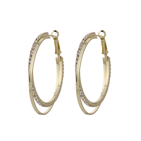 Minimalist Geometric Alloy Hoop Earrings for Women
