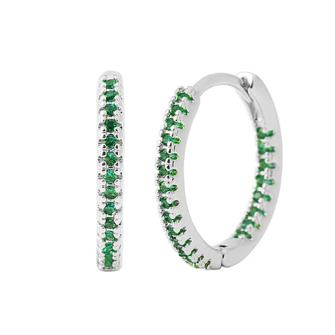 Multicolor Zircon Circle Ear Clip Earrings for Women