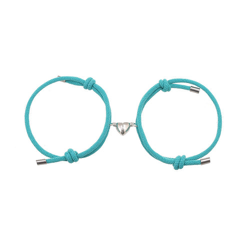 Simple Nylon Love Magnetic Bracelet Set