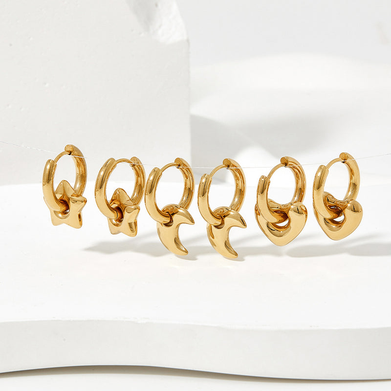 XINGX Stainless Steel Minimalist Hoop Earrings - 2