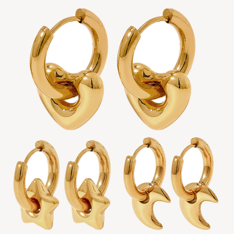 XINGX Stainless Steel Minimalist Hoop Earrings - 4