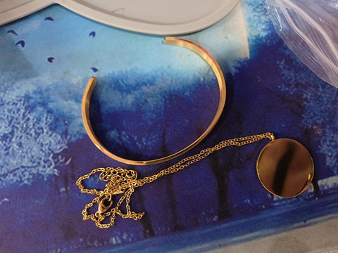 Arabic Script Stainless Steel Necklace and Bracelet Set
