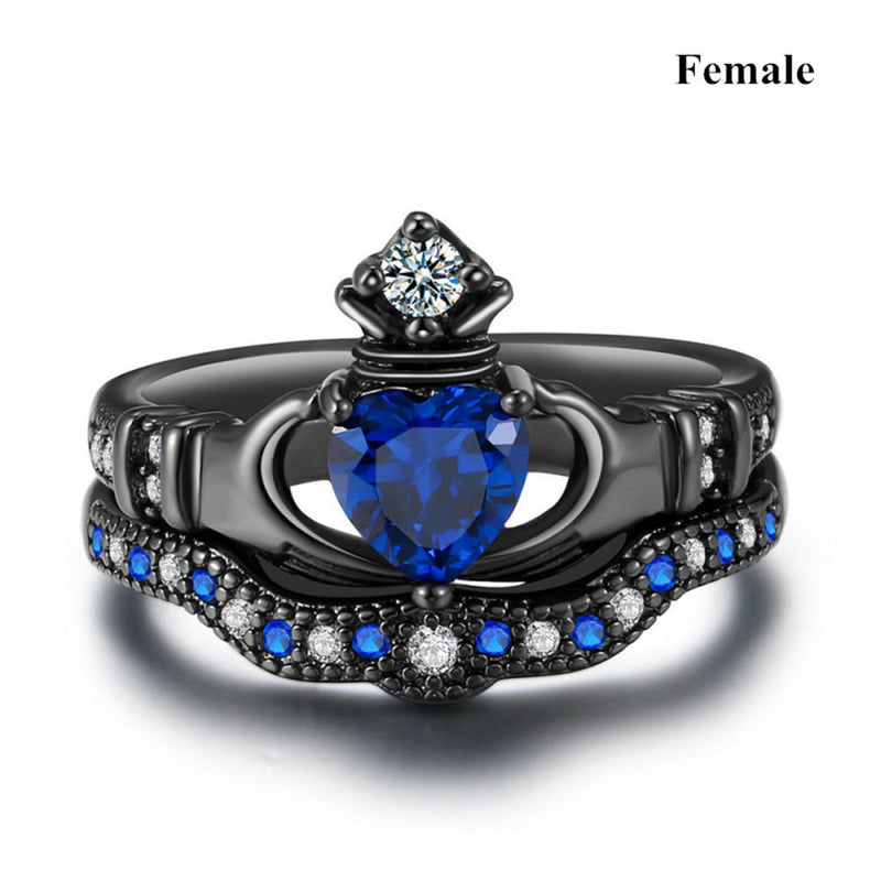 Bold Crown-Inspired Sapphire Ring for Women - 4