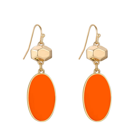 Colorful Flower Alloy Stud Earrings for Women Summer Fashion