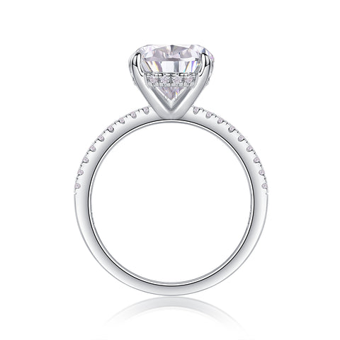 Pear-Shaped Moissanite Ring in S925 Sterling Silver Elegant Fashion Jewelry