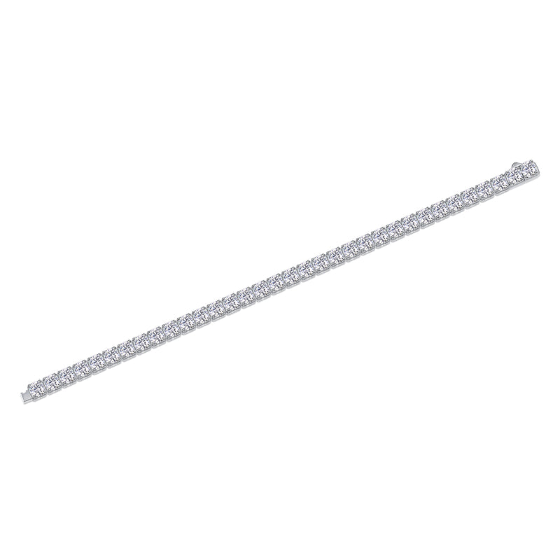 Luxury S925 Silver Moissanite Tennis Bracelet 16.5cm Elegant Fine Jewelry - 3