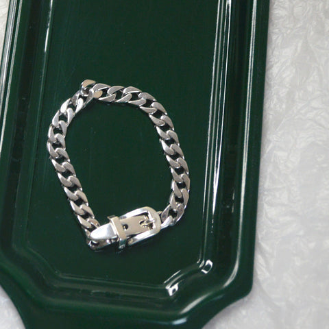 Sterling Silver Chain Belt Style Bracelet for Women