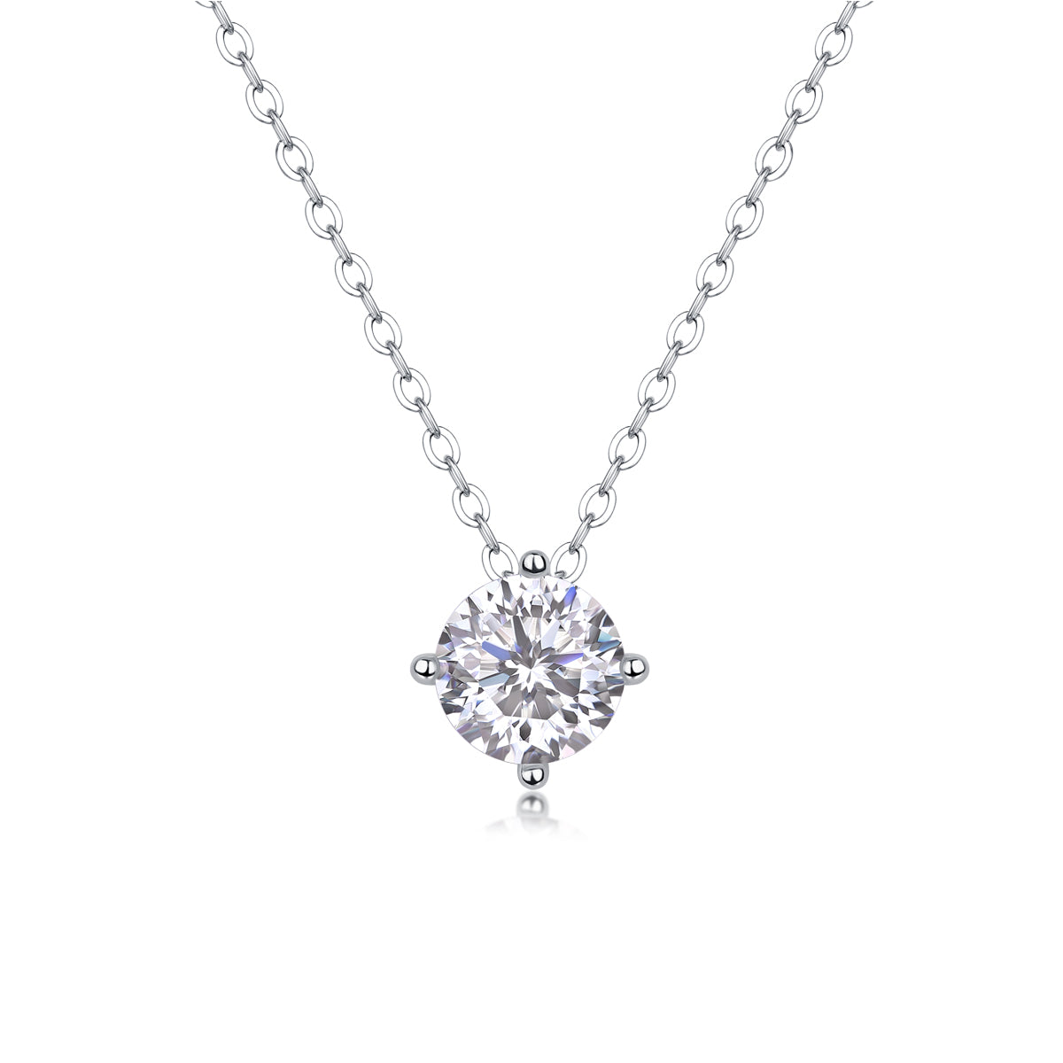 1True Heart Moissanite Pendant Necklace in S925 Sterling Silver