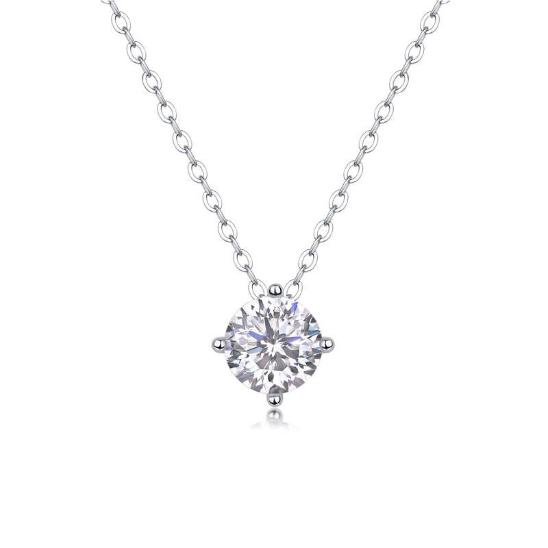 1True Heart Moissanite Pendant Necklace in S925 Sterling Silver Modern & Elegant - 2