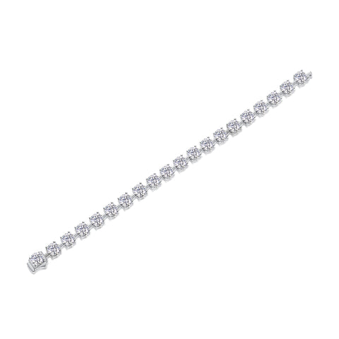 Luxury S925 Silver Moissanite Tennis Bracelet Elegant Sparkling Design