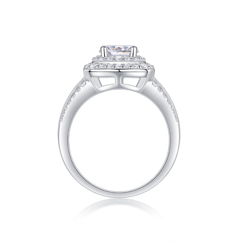 1Starry Sky Crown Moissanite Ring Set in S925 Sterling Silver Elegant Fashion Jewelry