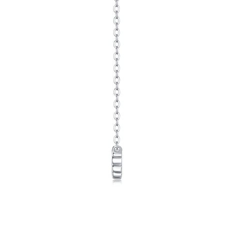S925 Sterling Silver Moon and Stars Moissanite Pendant Necklace 40cm Modern Elegant Fine Jewelry