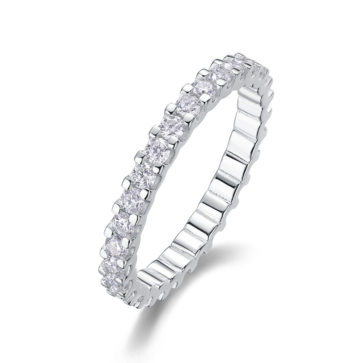 1Wish Moissanite Silver Ring Luxury Fashion Band