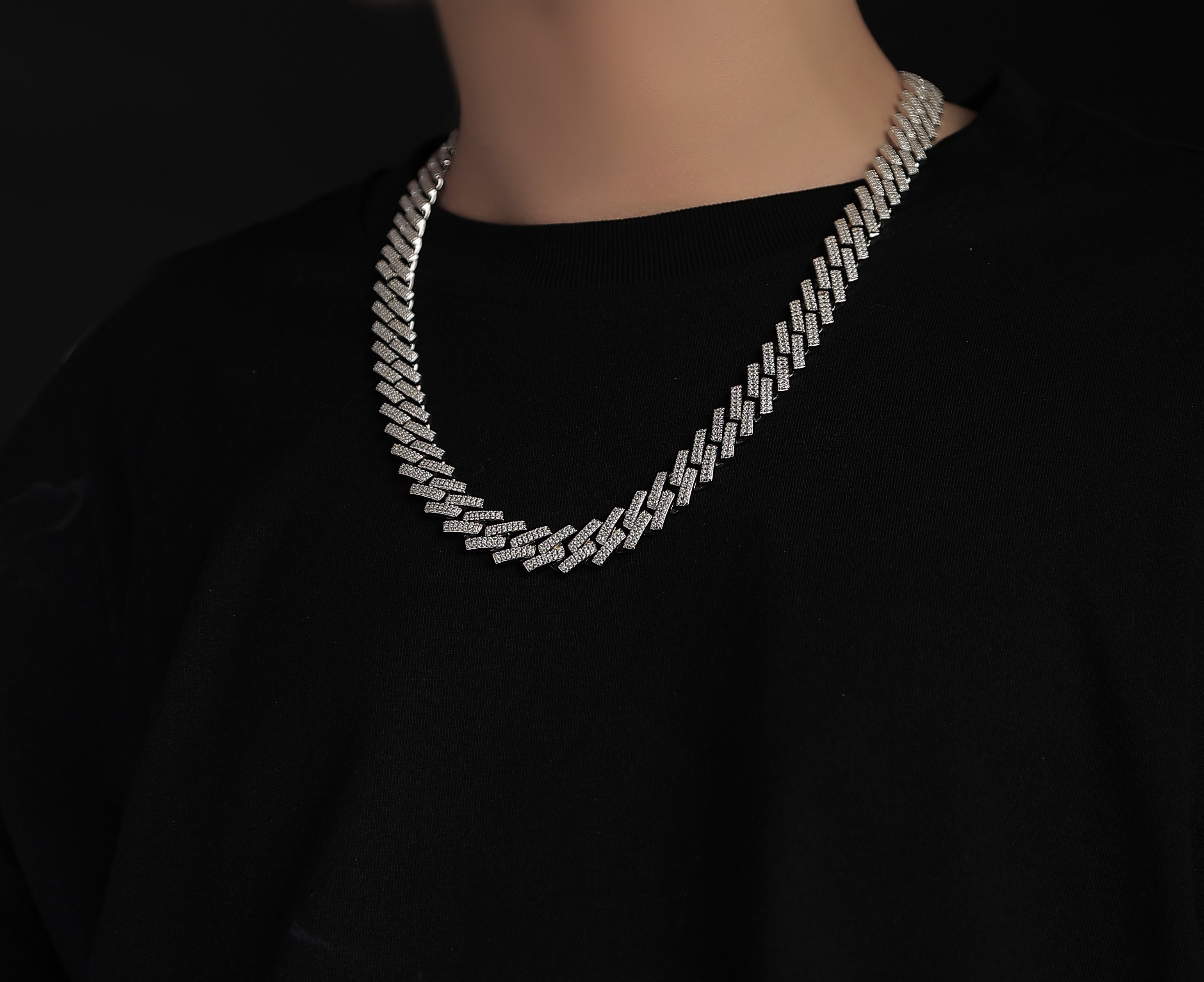 S925 Silver Moissanite Necklace Luxury Fashion Chain