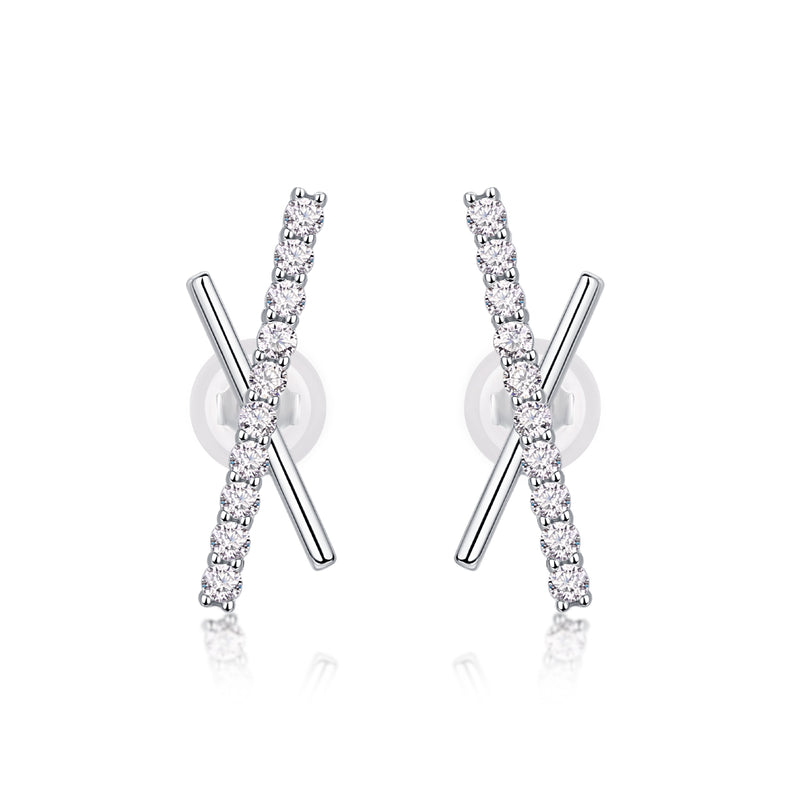S925 Silver Moissanite Meteor Stud Earrings Luxury Fashion Jewelry - 4