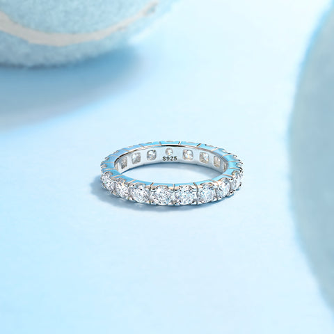 S925 Silver Starry Sky Moissanite Ring Luxury Fashion Jewelry