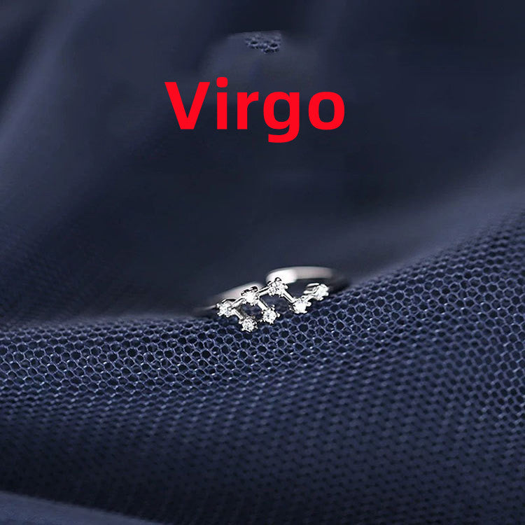 Minimalist Zodiac Sign Silver Ring for Everyday Wear